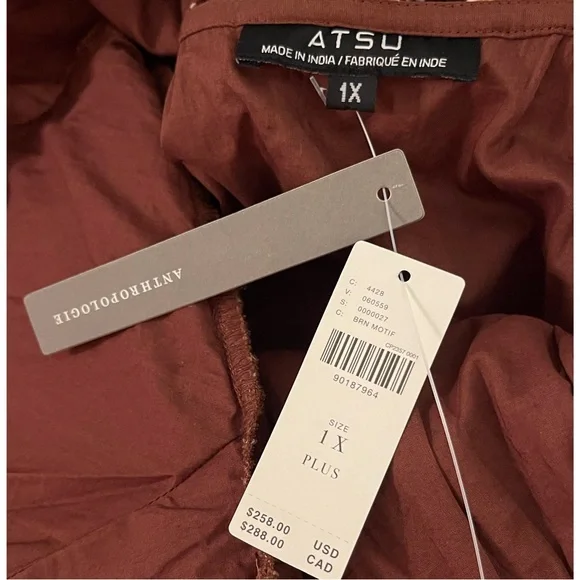 Anthropologie Atsu V-Neck Floral Tiered Maxi Dress NWT SZ 1X - Picture 13 of 16